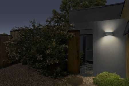 Kinkiet Ogrodowy Lampa Elewacyjna Zewnętrzna LED z Czujnikiem Zmierzchu 7.6W 520lm 3000K Ciepła Ściemnialna Szary IP65 Endura Osram