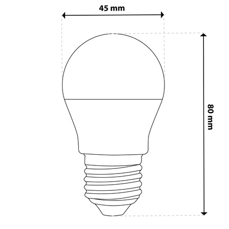 6x Żarówka LED E27 Kulka P45 10W = 75W 1100lm 6500K Zimna 180° LUMILED