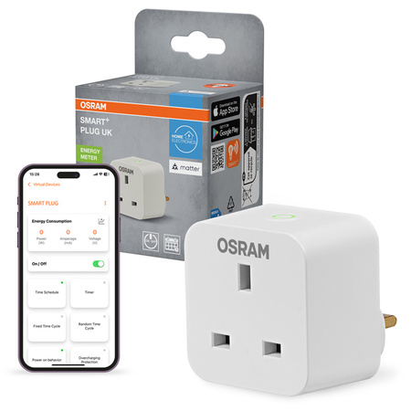 Inteligentna Wtyczka Gniazdko 3120W z Wyłącznikiem On/Off Biały Osram SMART+ WiFi Matter