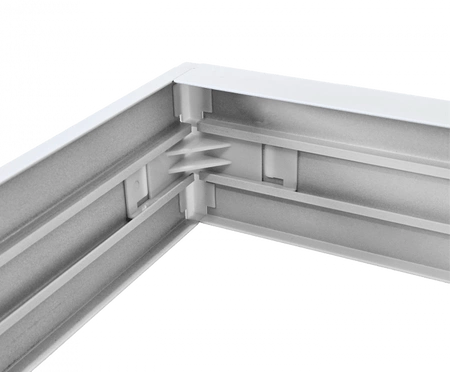 Ramka Zatrzaskowa Natynkowa do Paneli LED 60x60  Aluminiowa Wysoka 70mm Biała Ecolight