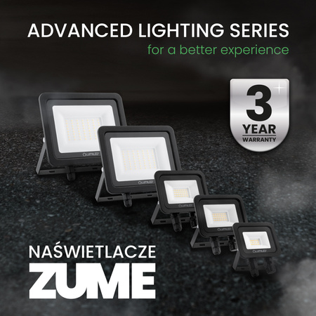 Naświetlacz LED ZUME 10W 1100lm 4000K IP65 Czarny Advanced Lighting Series LUMILED