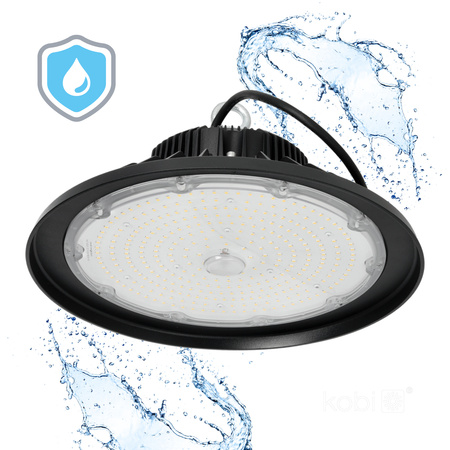 Oprawa Przemysłowa Lampa LED High Bay 200W 28000lm 4000K Neutralna Czarna IP66 IK10 Rio Pro Kobi
