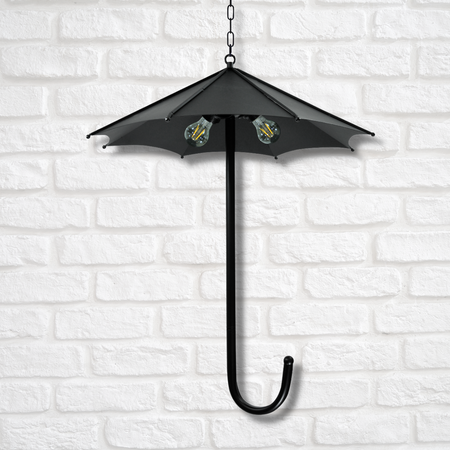 Lampa Wisząca Sufitowa Żyrandol 3xE27 PARASOL Czarna - GOLDLUX (Polux)