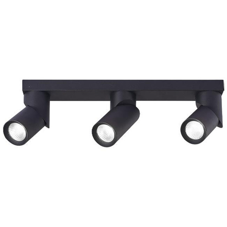 Kinkiet Ścienny Lampa Natynkowa Ruchomy 3x GU10 Czarny Matowy Rita Masterled