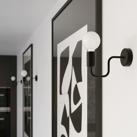 Lampa Sufitowa Oprawa Natynkowa Wisząca Zwis 8x E27 Żyrandol Nieregularna Czarna Industrialna Vector Sollux