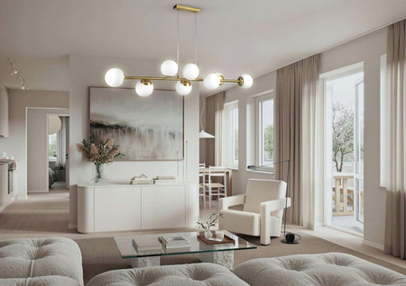 Lampa Sufitowa Oprawa Wisząca 8x E27 Złota Bali Masterled