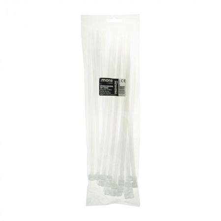 Opaski Zaciskowe Kablowe 7.6x300 mm Białe TRYTYTKI TRYTKI ZIPERKI PREMIUM OKP-76300W .MORE 50 szt.