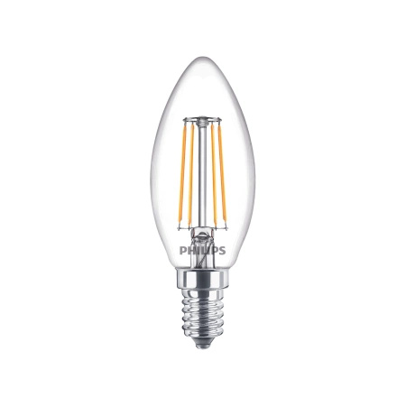 4x Żarówka LED E14 Świeczka B35 4.3W = 40W 470lm 2700K Ciepła 300° FILAMENT Essential Philips