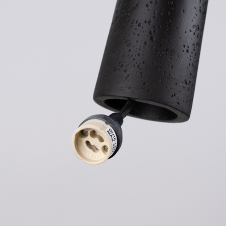 Lampa Sufitowa Wisząca Zwis GU10 Geometryczna Czarna Industrialna Electra Sollux