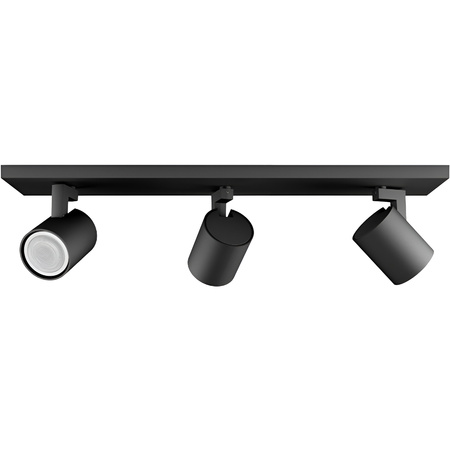 Lampa sufitowa Reflektor LED Spot Runner Czarny 3x 4,2W CCT PHILIPS HUE Bluetooth Zigbee + Przełącznik Dimmer Switch