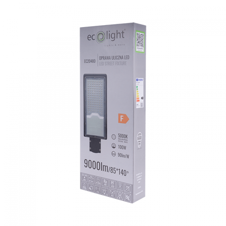 Lampa Uliczna Drogowa LED 100W 9000lm 5000K Zimna IP65 ECONOMY Ecolight