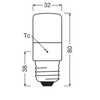 Żarówka LED T32 Tubularna E27 7W = 60W 806lm 2700K Ciepła 320° Ściemnialna SPECIAL Osram