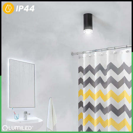 Lampa Sufitowa Reflektor LED Oprawa Spot Tuba GU10 IP44 ADERO Czarna Lumiled