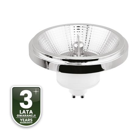 Żarówka LED GU10 Reflektor ES111 15W = 100W 1521lm 3000K Ciepła 24° Ściemnialna Srebrna LUMILED