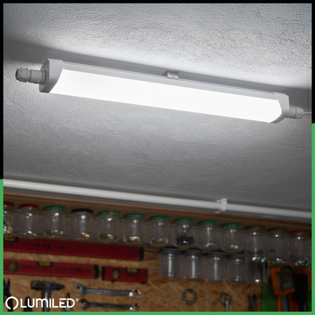 Oprawa Hermetyczna LED Warsztatowa Lampa 60cm do Garażu 30W 4000K Wodoszczelna TERRA LUMILED