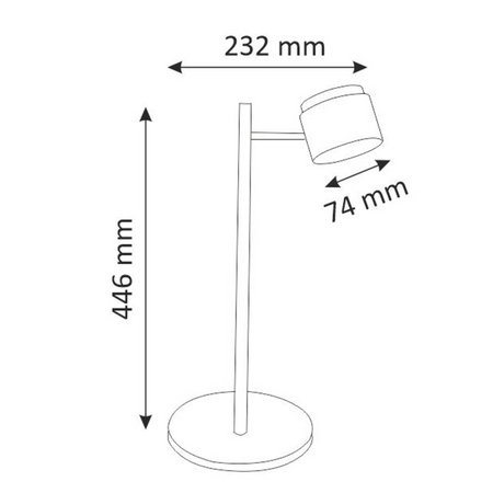 Lampka Biurkowa Stołowa LED 4,2W KUBIK Biały 3000K GOLDLUX