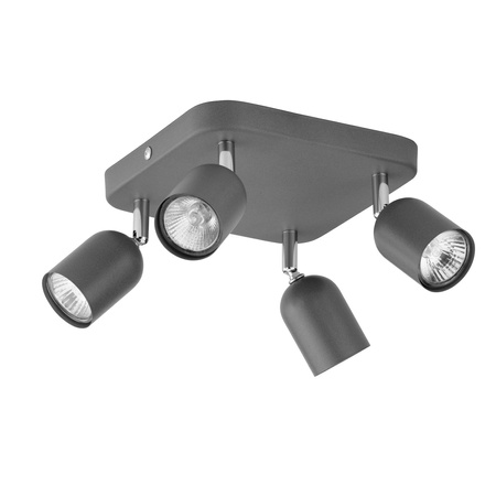 Lampa Sufitowa TOP GRAPHITE Spot Grafitowo-Srebrna Klasyczna 4xGU10 3306 TK Lighting