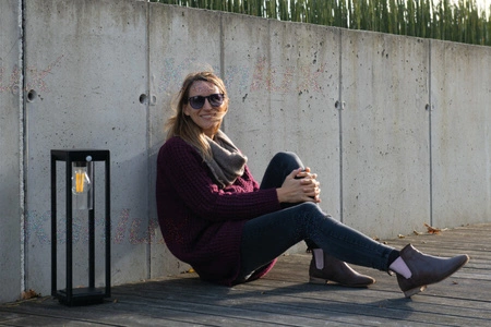 Lampa Ogrodowa Zewnętrzna VIMO E27 IP44 Słupek Czujnik Czarna Kanlux