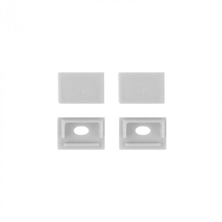 Profil Aluminiowy LED do Płyt GK Gipsowych REGIPS Szeroki Podpłytkowy do Glazury Biały 2m z Kloszem Mroźnym do Taśm LED + Zaślepki seria GNS Ecolight