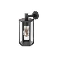 Lampa Ogrodowa Zewnętrzna Kinkiet Elewacyjny LED E27 IP44 Czarny Klasyczny Dubrovnik Rabalux