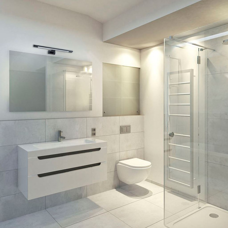 Kinkiet SHINE prostokąt czarny 7W LED IP44 Metal i tworzywo Milagro