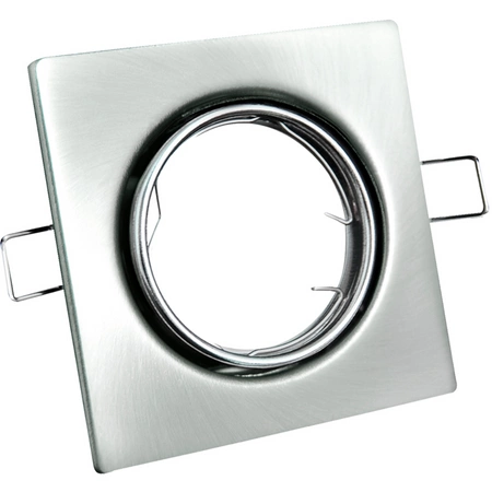 Zestaw 3x Oprawa halogenowa ruchoma GOLDLUX (Polux) kwadrat nikiel + żarówka LED GU10 3,5W