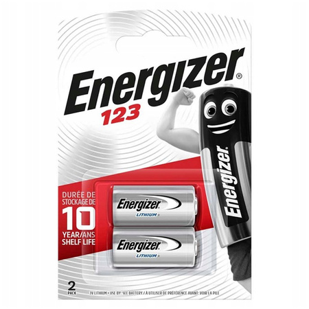 Bateria Litowa Energizer 123 CR123 CR123A 3V Blister 2szt