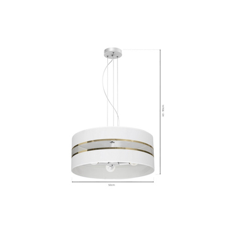 Lampa Wisząca Sufitowa ULTIMO Biała 3xE27 Milagro