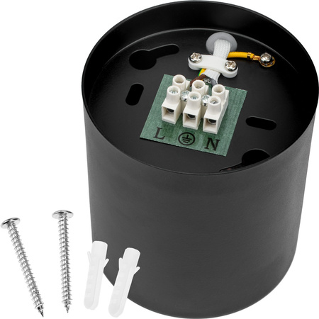 Oprawa Natynkowa HALOGENOWA Aluminiowa Czarna SPOT TUBA 10cm do LED GU10 Bellalux