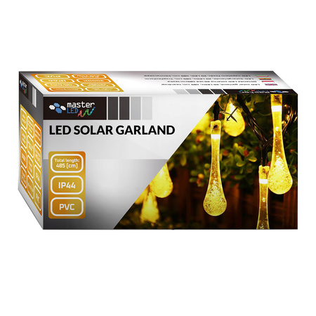 Girlanda solarna wisząca 20x ŁEZKI lampa ogrodowa LED sople 3000K ciepła barwa