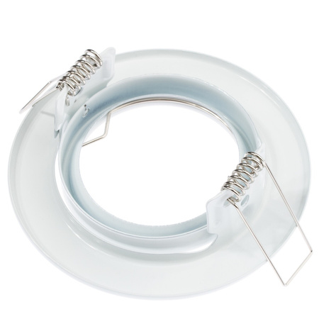 Oprawa HALOGENOWA Podtynkowa Ruchoma Okrągła Biała Blacha GU10 MR16