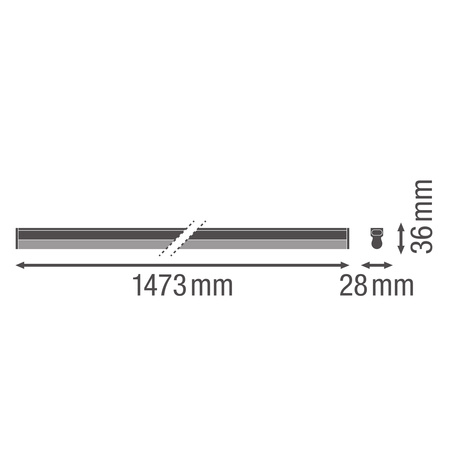 Lampa Oprawa Liniowa Listwa Oświetleniowa 17W 1900lm 4000K Neutralna Biały Linear Ledvance