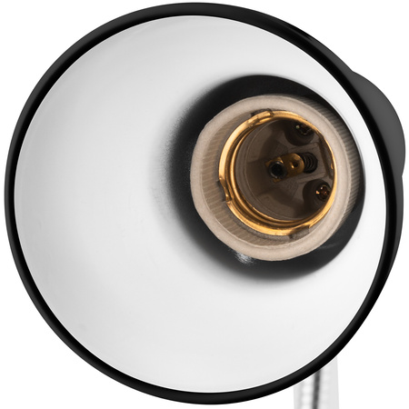 Lampka Biurkowa Stołowa Regulowana DONA Szkolna Nocna E27 Klips Czarna LUMILED