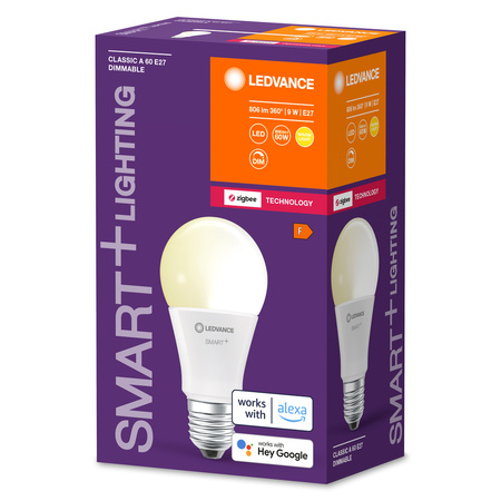 Żarówka LED E27 A60 9W 806lm 2700K Ciepła LEDVANCE SMART+ ZigBee Ściemnialna