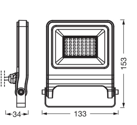Naświetlacz LED Halogen Zewnętrzny Reflektor 30W 4000K Neutralna 3000lm Szary IP65 Endura Osram