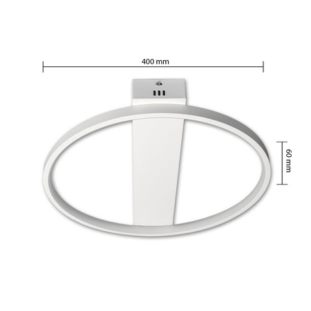 Lampa sufitowa okrągła PLAFON LED żyrandol 33W 3000K-6500K biały + pilot