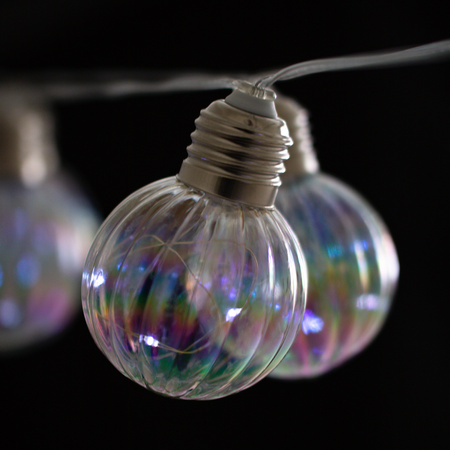 Girlanda Solarna Ogrodowa 20x LED Łańcuch Świetlny Ozdobne Kuleczki 5.8m