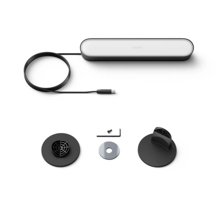 Lampka Biurkowa Podłużna LED 6.7W 500lm IP20 White and Color Ambiance RGB + TW Czarna 25cm Inteligentna SMART Zigbee Bluetooth Play Rozszerzenie Philips HUE