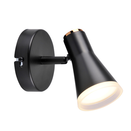 Kinkiet ruchomy lampa ścienna regulowana 4,2W LED BERG 1 czarny 3000K GOLDLUX (Polux)