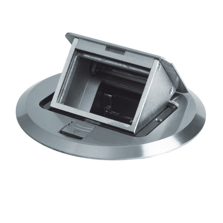 Puszka Podłogowa BIURO+ Okrągła Aluminium KANLUX