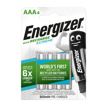 Bateria Akumulator ENERGIZER EXTREME AAA HR3 BL4 800mAh 4szt