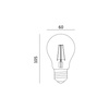 Żarówka LED E27 Kulka 7W 806lm 4000K Neutralna 360° Filament Line Kobi