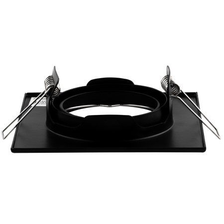 Oprawa HALOGENOWA Podtynkowa Ruchoma Kwadrat PICTOR Czarna Blacha MR16 GU10