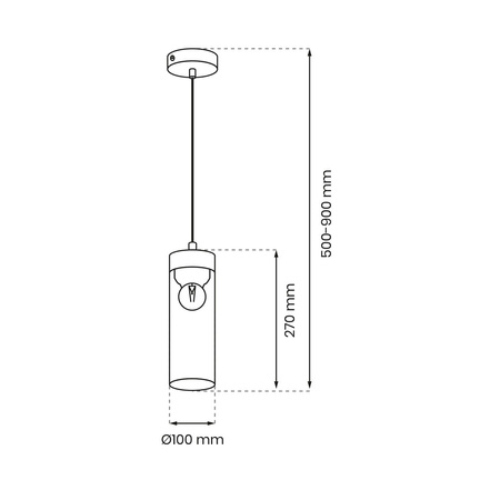 Lampa Wisząca Sufitowa ELICA 1xE27 Milagro