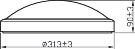 Lampa Sufitowa Plafon Łazienkowy LED 17W 1500lm 2700K IP44 Chrom Doris Bathroom Philips