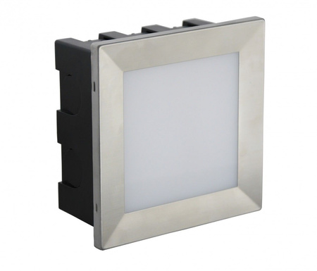 Lampa Ogrodowa Zewnętrzna Elewacyjna WPUSZCZANA LED Mur Led Inox D 04 3,5W 195lm 3000K Ciepła Su-Ma