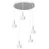 Lampa Wisząca Sufitowa ARENA Biała Srebrna 5xGX53 Milagro