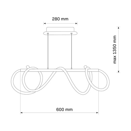 Lampa Wisząca Zwis 38W 4450lm 4000K Neutralna Czarna Emma Sanico Goldlux