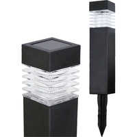 Lampa Solarna Ogrodowa LED Słupek Wbijana Zewnętrzna IP44 Czujnik Zmierzchu 29,5 cm