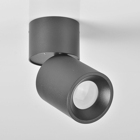 Oprawa Sufitowa Natynkowa ASTRA GU10 Tuba Przegubowa Ruchoma 360° Okrągła Czarna GOLDLUX